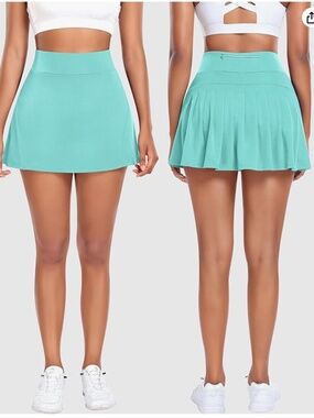 Pleated Tennis Skirt/Skort High Waisted with Pockets/Medium